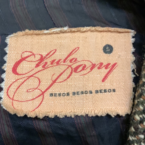 Timeless & stunning Chulo Pony wool blend tweed Spring/Autumn jacket, size Small - Picture 5 of 11